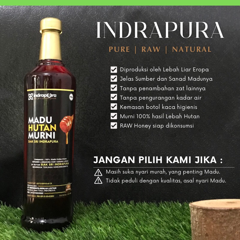 

Madu Hutan Murni INDRAPURA 900gr - 100% Murni Tanpa Campuran