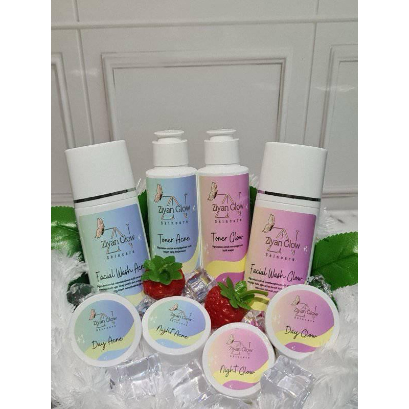Ziyan glow paket acne/cream malam ziyan glow