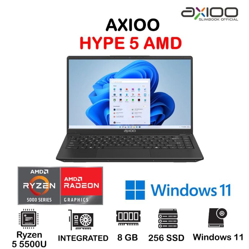 AXIOO HYPE 5 RYZEN 5 5500U 8GB 256SSD WINDOWS