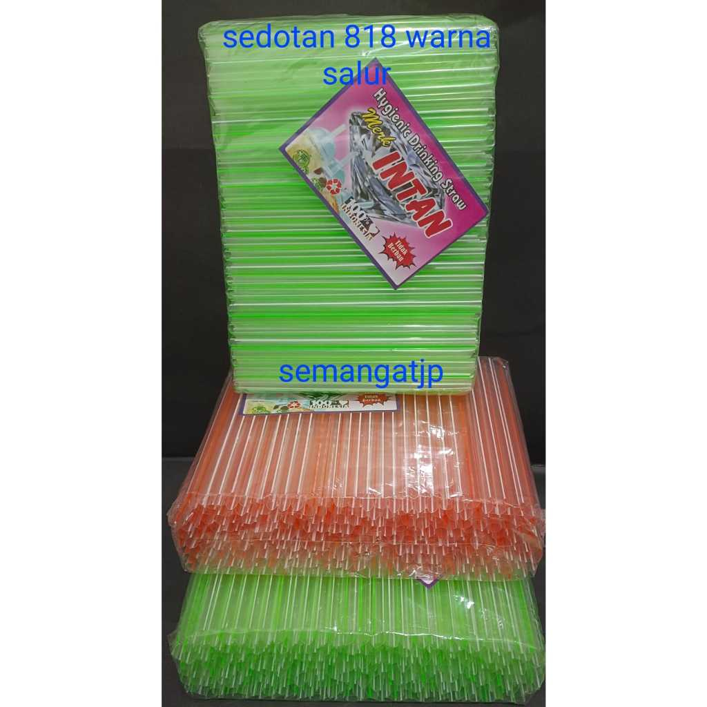 Sedotan bubble non steril warna sedotan jus boba warna salur isi 100pc