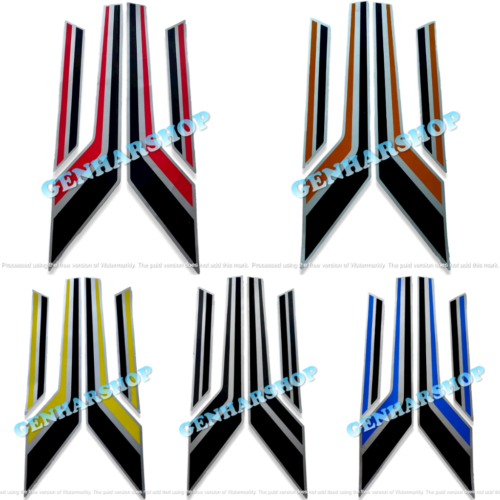 STIKER STRIPING LIS BODY STANDAR MOTOR HONDA CB 100 K5 SEPASANG STANDAR FULL SET