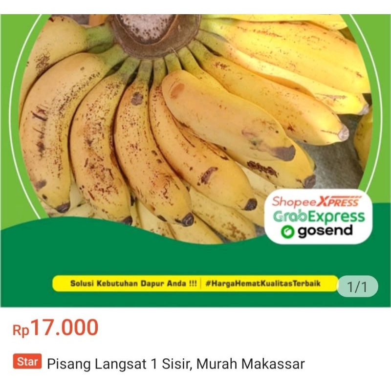 

pisang langsat 1 sisir