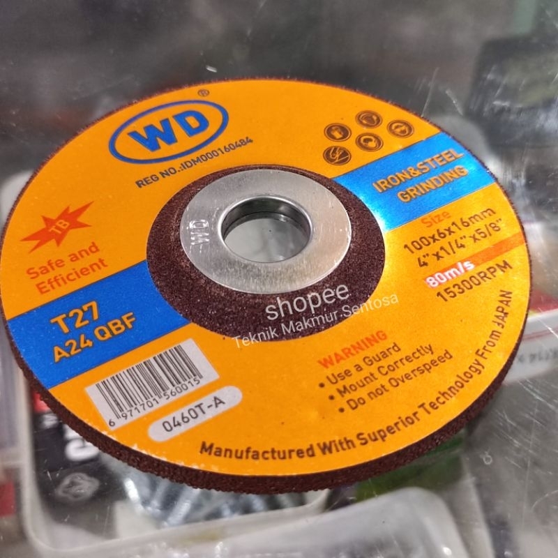 Mata Gerinda Batu Poles Besi WD 4 x 6 Stainless Slep Selep