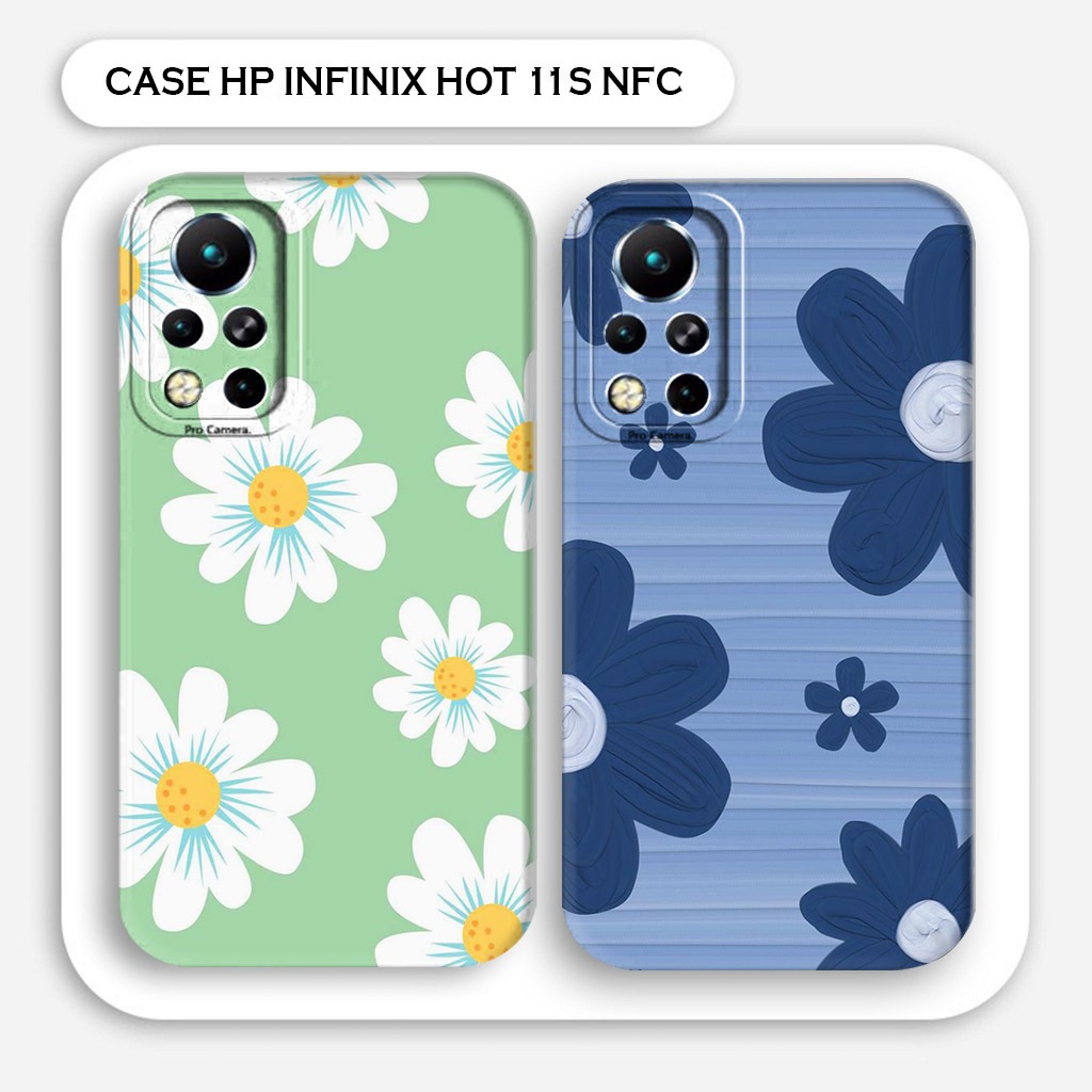 Case Lucu Aesthatic Motif Bunga Hp Infinix Hot 11s Nfc Terbaru Tpu Prokamera