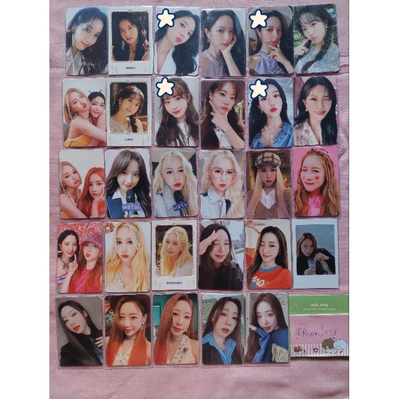 (baca deskripsi) wts want to sell official pc photocard wjsn bona luda dawon eunseo dayoung yeonjung sg2022 sg2023 merchandise wonderland wj standby code name: ujung 5th fankit wjsn daily photobook film book