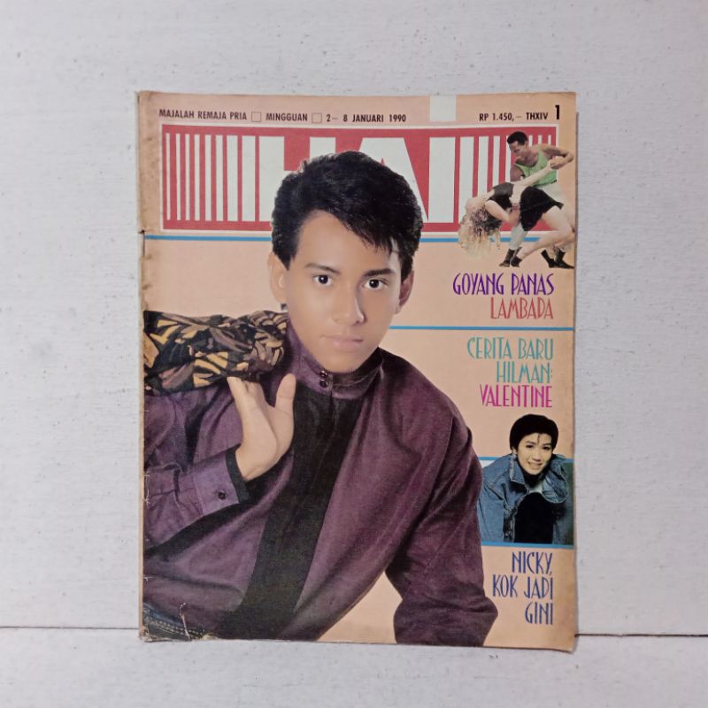Majalah HAI No 1 - Januari 1990 - Cover Bayu