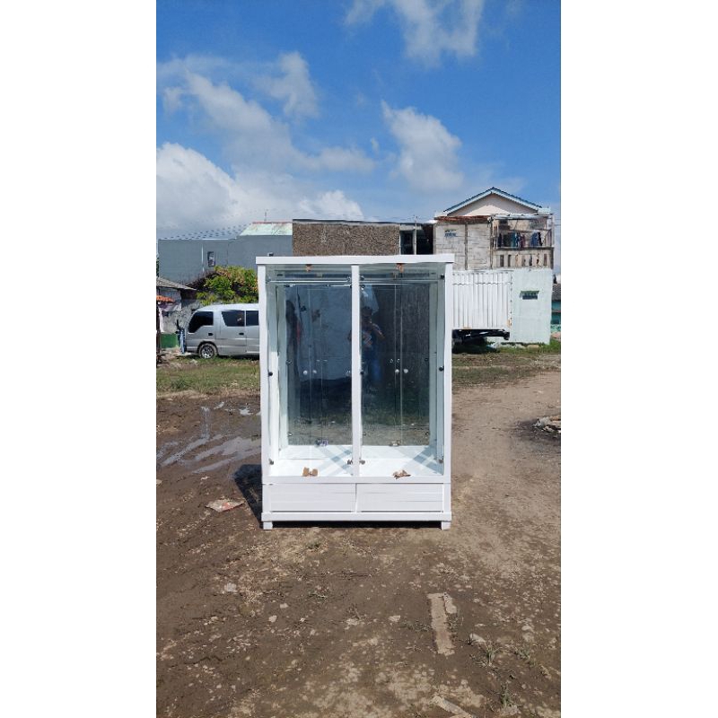 Lemari Gamis Gantungan Cermin 4 Pintu (Bekasi)