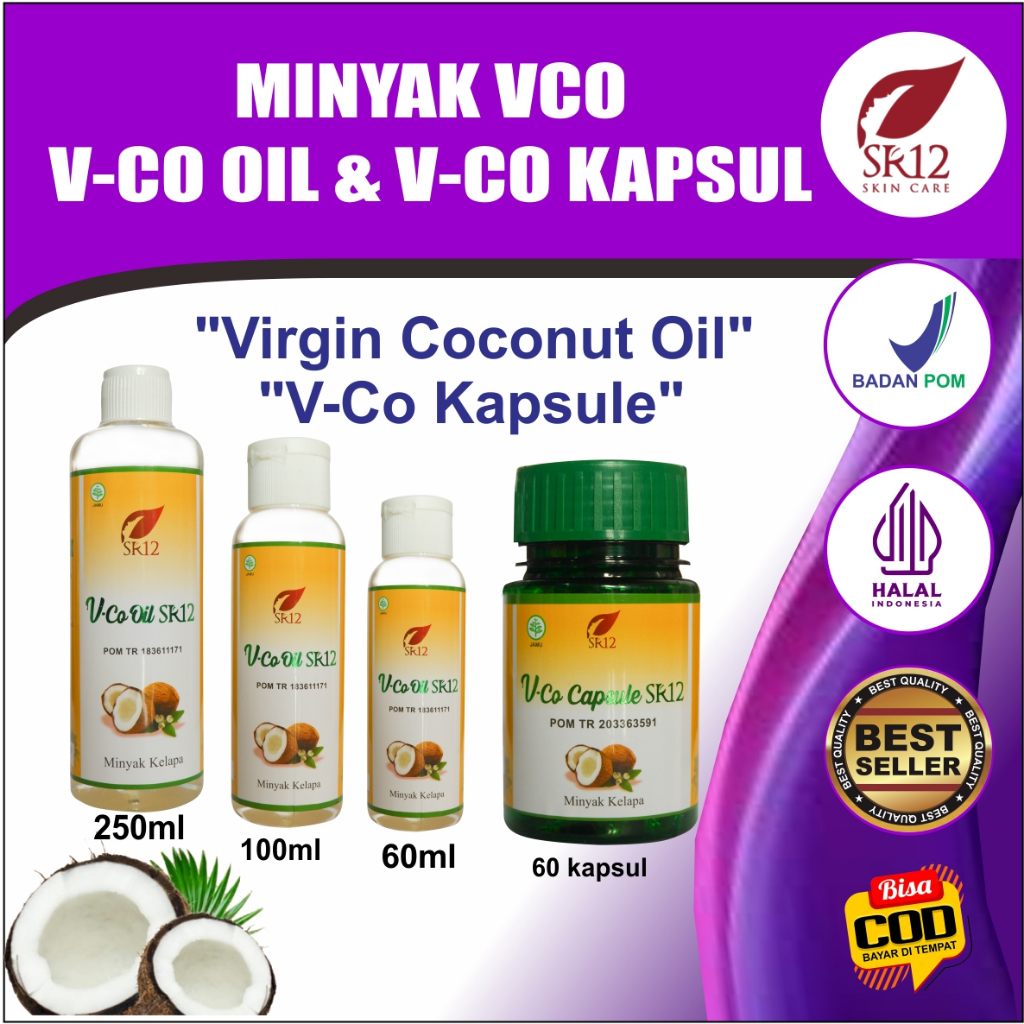 Minyak VCO SR12 | VCO Oil SR12 & VCO Kapsul SR12 | SR12 Herbal Skincare | Memperkuat Imun Tubuh