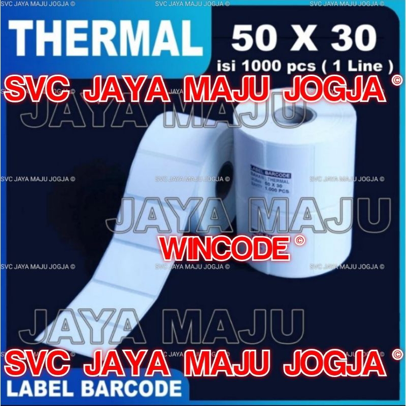 

[ WINCODE ] 50 X 30 - 1 LINE THERMAL - FACE OUT - ISI 1.000 PCS || CORE 1" || LABEL BARCODE DIRECT THERMAL - APOTEK APOTIK LAB LABORATORIUM RESEP OBAT KLINIK RUMAH SAKIT || 50X30 - WINKODE C342C C342 C C 342C C 342 C - ISI 1000 PCS