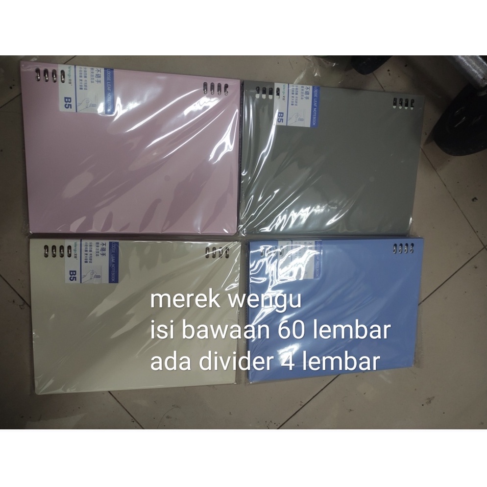 

Miliki map biner ls ke B11 ukuran b5 isi 6 lembar wengu ring 8 besi 8E