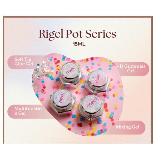 RIGEL POT 15ML MIXING GEL, 4D GUMMIES GEL, SOFT TIP GLUE, MULTIFUNCTION GEL, METAL GEL