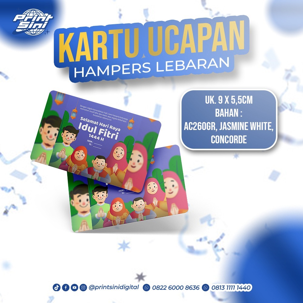 KARTU UCAPAN HAMPERS LEBARAN / KARTU UCAPAN CUSTOM