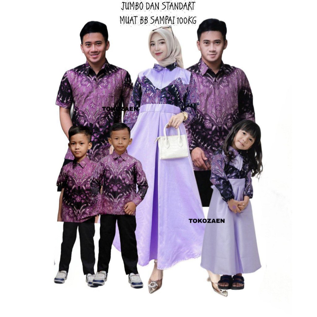 Batik couple keluarga wanita dan Pria Kemeja Batik Lengan Panjang pria lengan pendek anak lengan pan