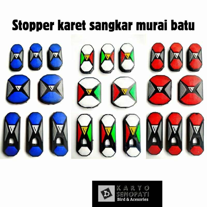 stoper karet murai batu aksesoris sangkar kandang burung