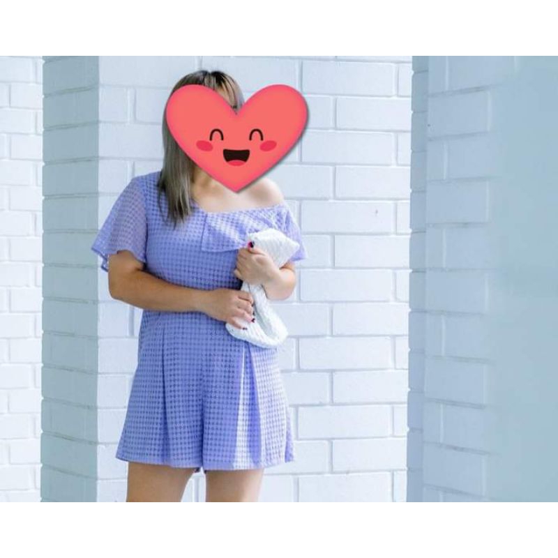 one shoulder lace jumpsuit