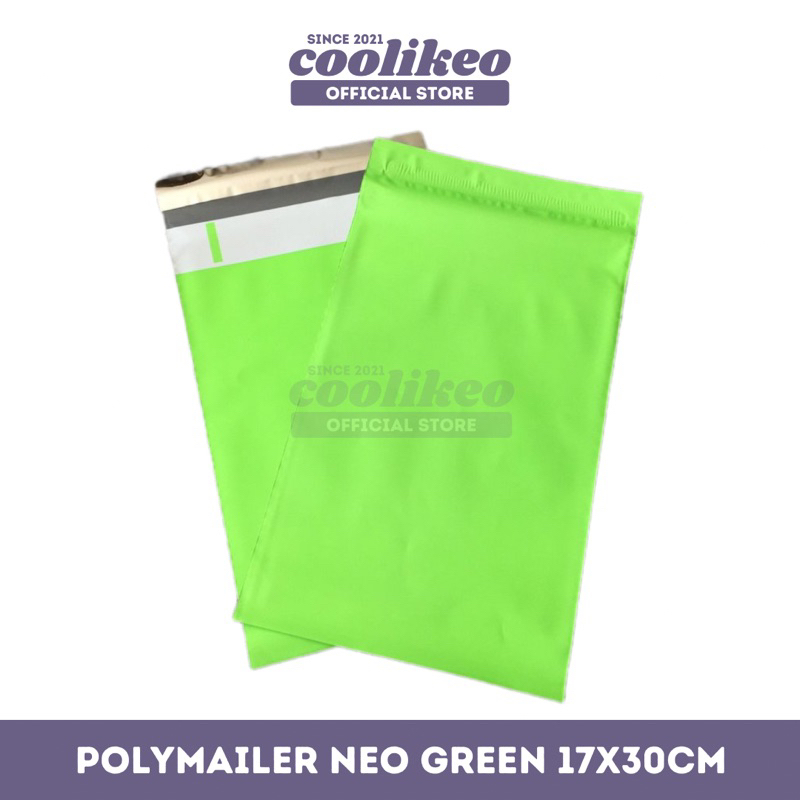 

[SATUAN] POLYMAILER POLY MAILER PLASTIK PACKING OLSHOP 17x30 NEO GREEN HIJAU NEON NCT