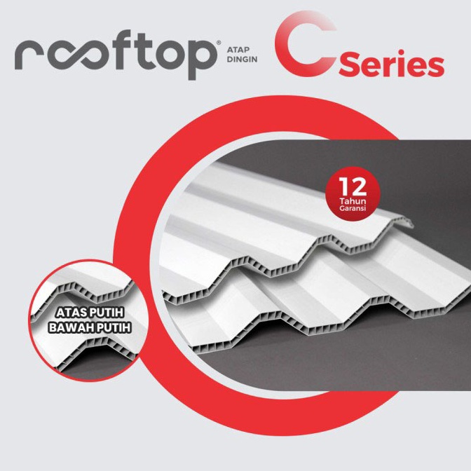 Stok terbatas Atap uPVC Rooftop C Series CSeries 6 Meter Rumah Gedung Ruko Alderon Rooftuff Halodeck