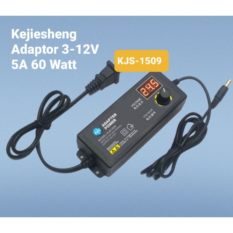 Power supply adaptor adapter AC 100-240V to DC 3-12v max 60W 5A voltage speed controller dimmer