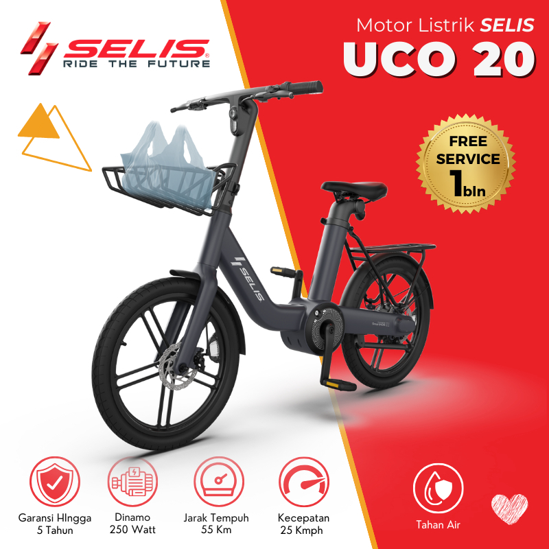 SELIS - UCO 20 Sepeda Listrik Dewasa E Bike Sepeda Roadbike