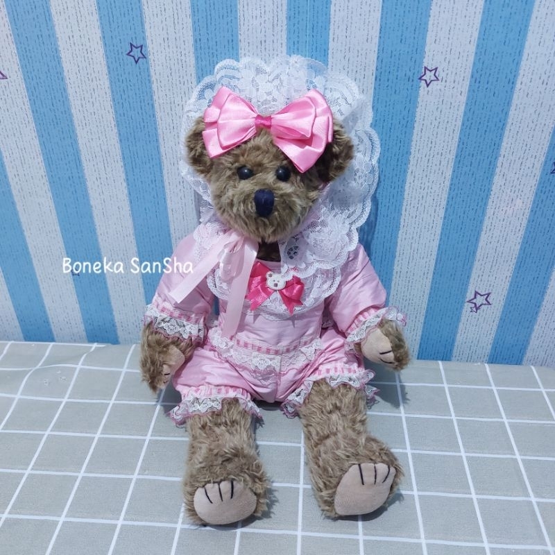 Boneka Teddy Bear Classic Vintage Kostum - Large Size
