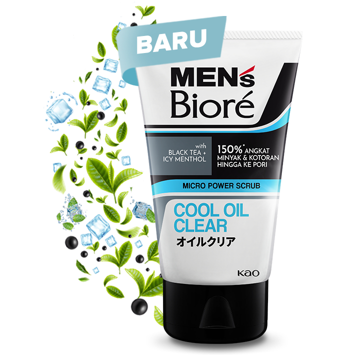 Mens Biore Cool Oil Clear Facial Wash