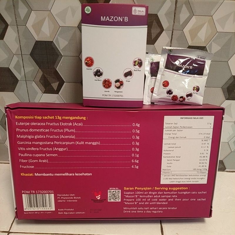 MAZON'B herbal (isi 30 sachet)