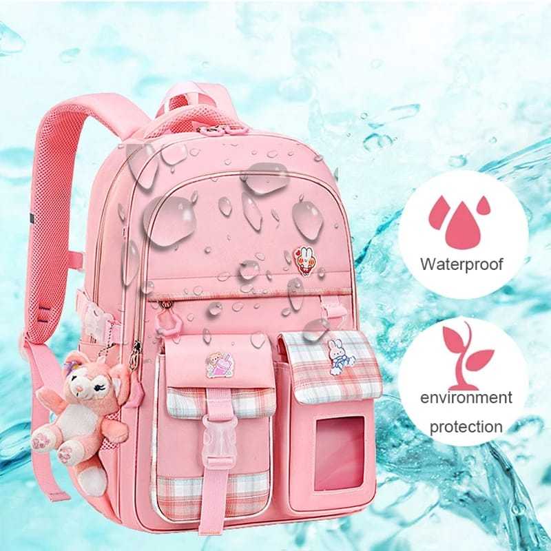 Tas Ransel Sekolah Anak Perempuan Cewek MIKA BONEKA SD SMP SMA Backpack Wanita Remaja Korea Style Te