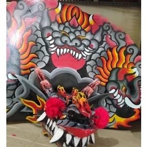 SALE Barongan Devil Dewasa Anak Barongan Devil Dewasa Anak Anak Sd Smp Sma Asli Caplokan Kayu Buat P
