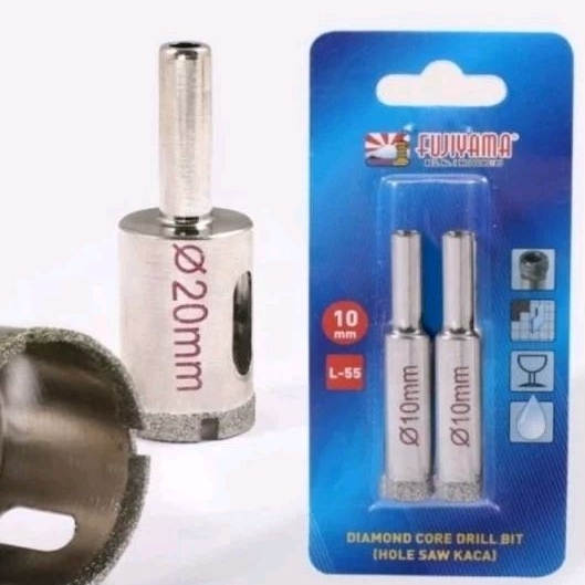Fujiyama Mata Bor Kaca 10mm Diamond Hole Kaca 10 mm