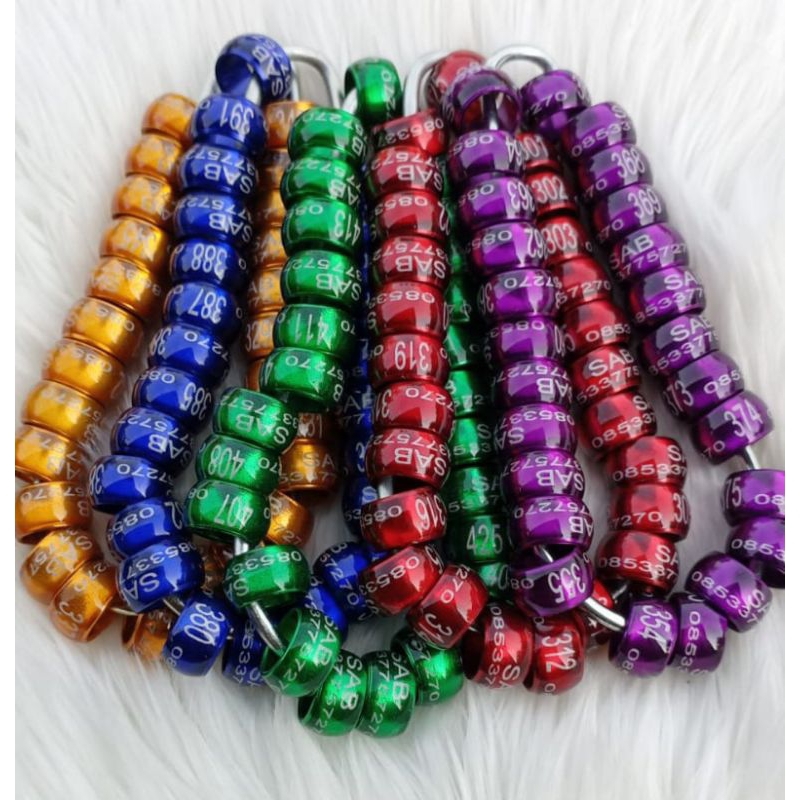 RING DONAT (PESAN NAMA) BURUNG KENARI MURAI PERKUTUT LOVE BIRD DERKUKU PUTER MERPATI DLL