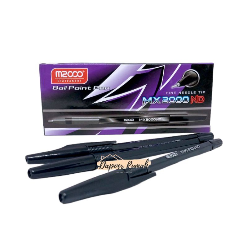 

( 12 PCS )BALLPOINT PEN MX 2000ND M2000/PULPEN HITAM/PENA TULIS/BULPEN