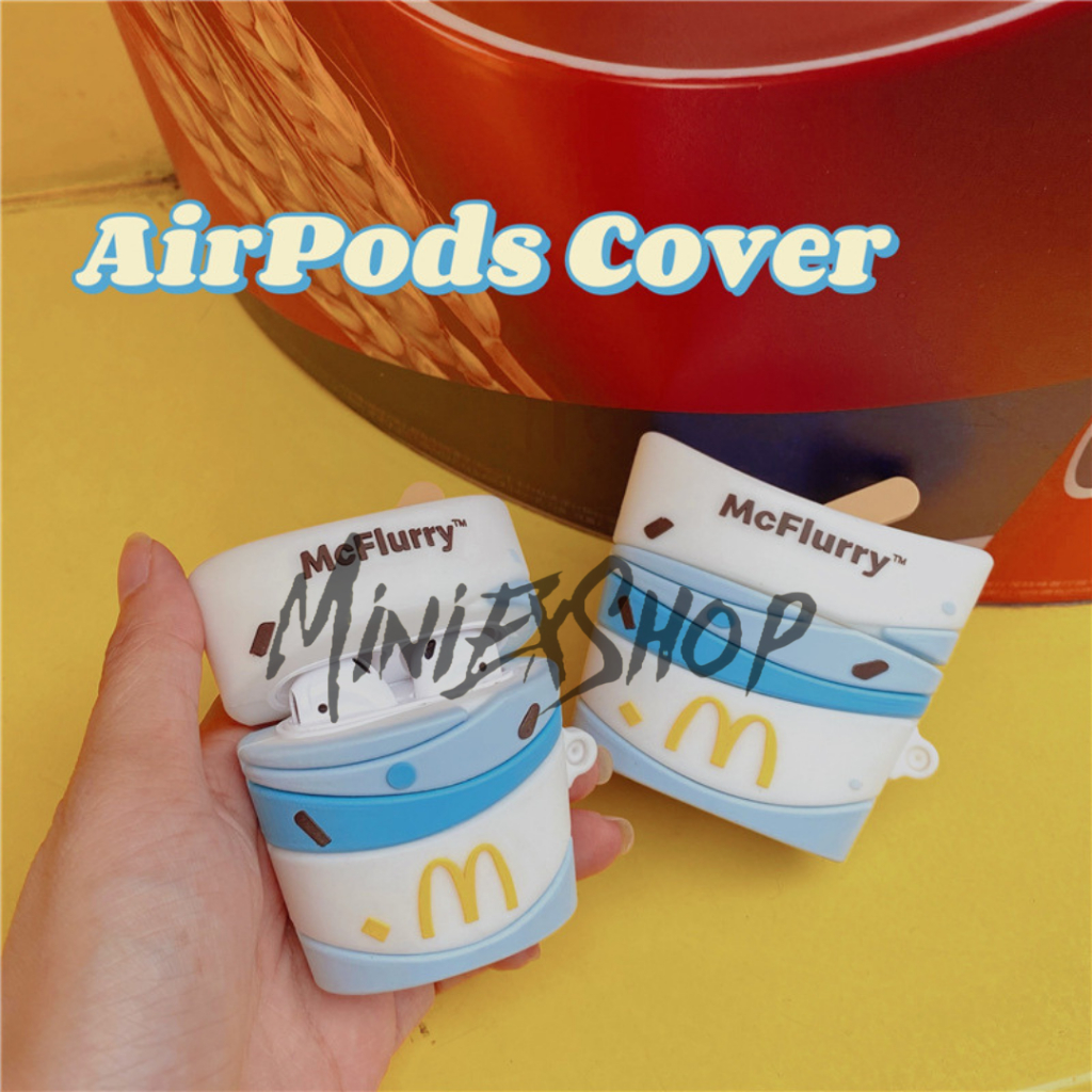 Airpods case McFlurry Mcdonalds silicone rubber Airpods gen 1 / Airpods gen 2 / Airpods gen 3 / Airpods Pro 1 / Airpods Pro 2