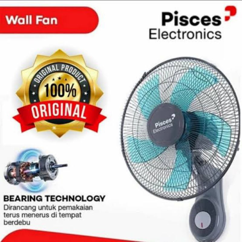 kipas angin dinding 12" pisces pakai bearing