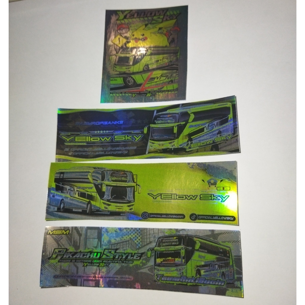 

paket stiker yeloow sky asli unit HOLOGRAM