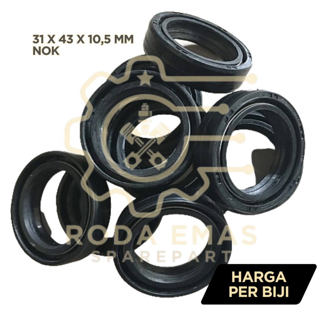 Oil Seal Shock Depan Honda PCX ADV GL Pro MAX Tiger 2000 Verza 150 CB150R Verza CBR150R 31 43 10,5 m