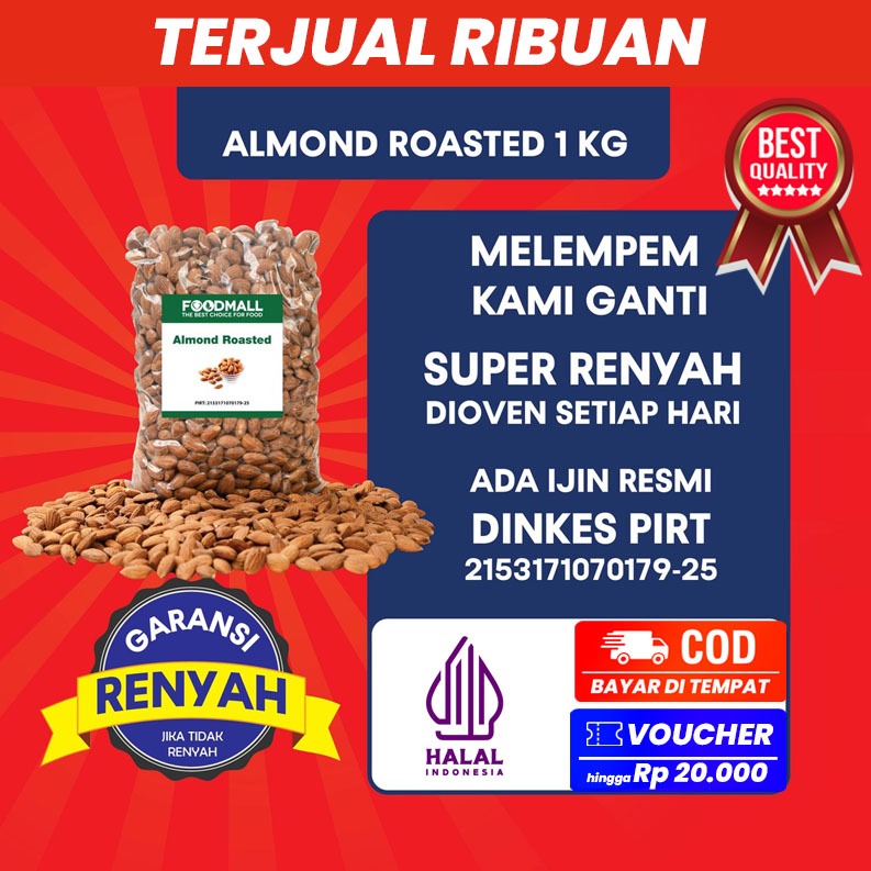 

Almond Roasted SUPER 1 Kg