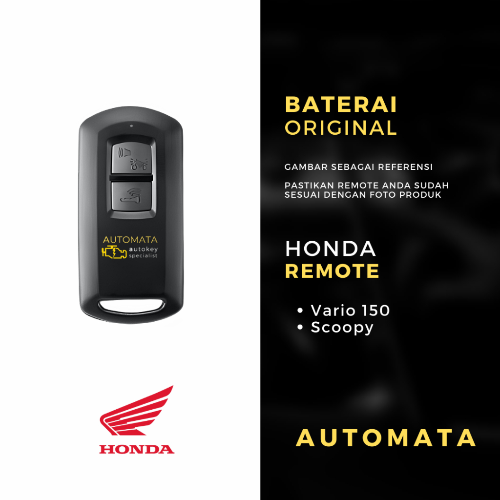 Baterai Remote Kunci Keyless Honda Scoopy Original Panasonic
