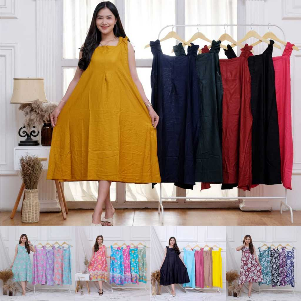 Daster Yukensi Jumbo Bahan Rayon Paket Hemat 3 Pcs Baju Tidur wanita Mama Muda Kekinian Dress Lekbon