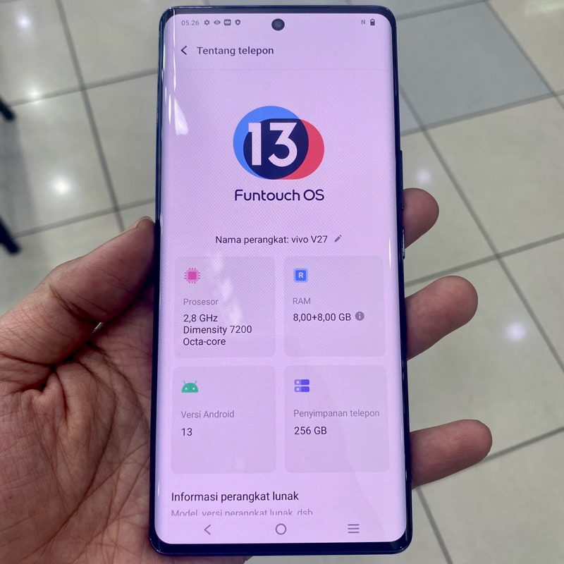 vivo v27 ram 8 / 256 fullset original