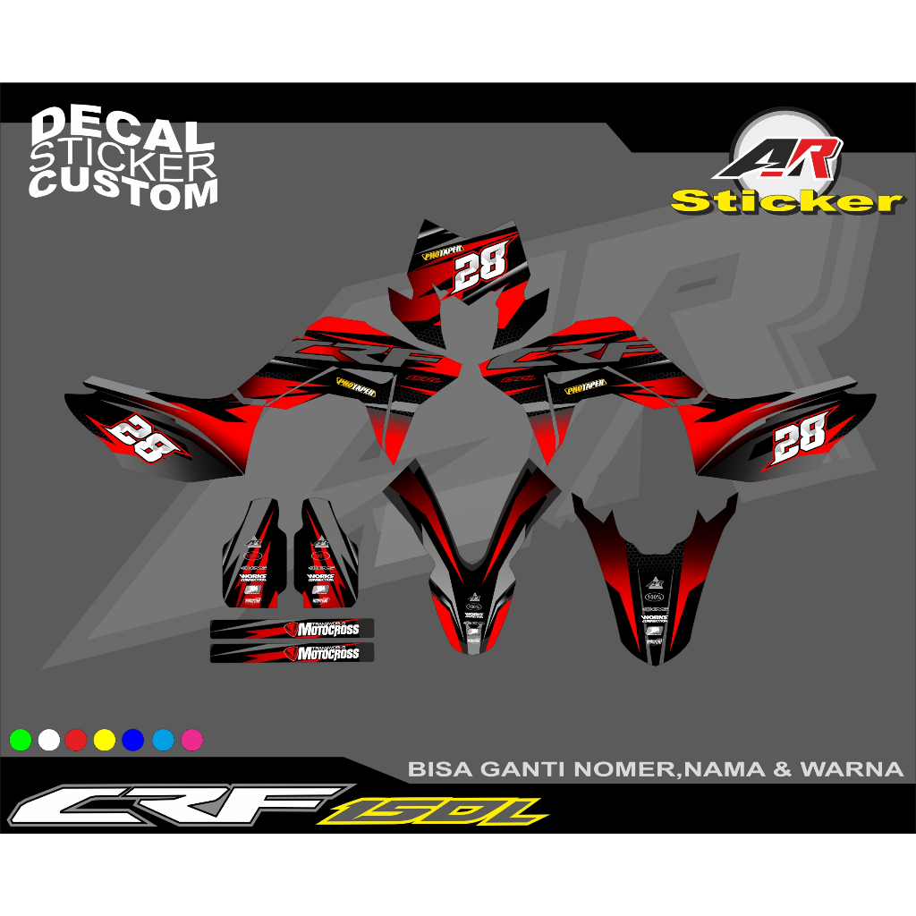 STRIPING MOTOR DECAL MOTOR CRF 150/CRF150L/DECAL MOTOR/STRIPING CRF/DECAL CRF 150L