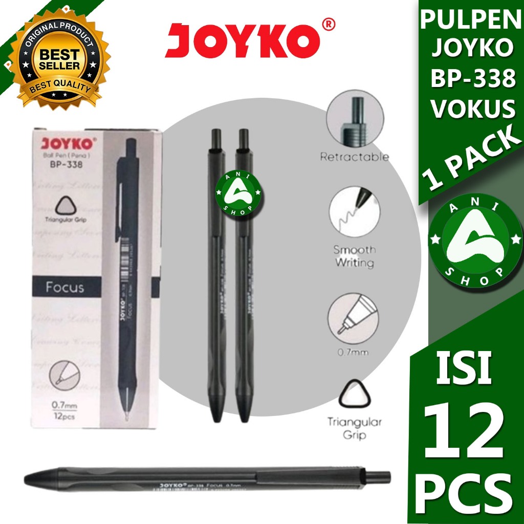 

PULPEN JOYKO VOKUS BP-338 0.7 MM 1 PACK ISI 12 PCS ani shopp