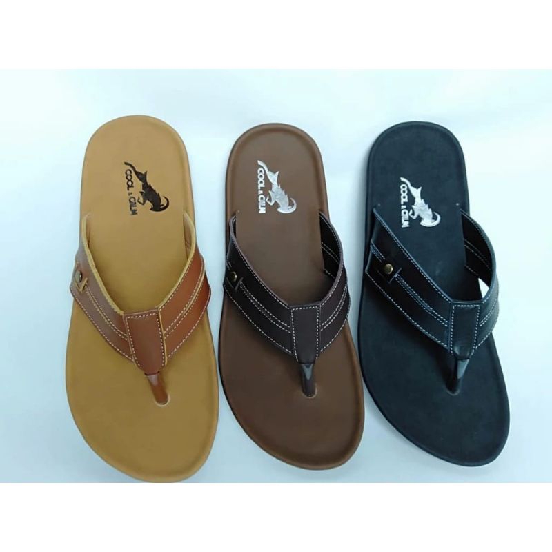 Sendal kulit pria sapi asli Garut