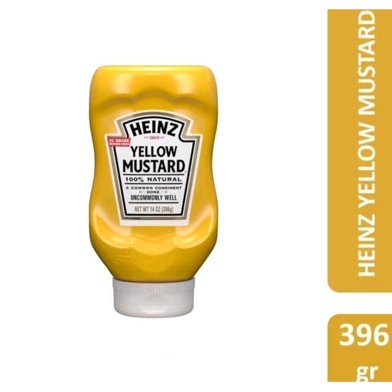 

USA HEINZ YELLOW MUSTARD 14oz 396g Botol Squeeze Besar Mustar Kuning Amerika