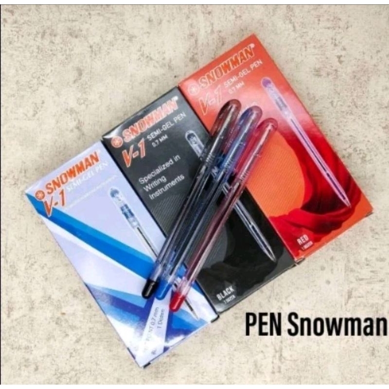 Ballpoin snowman, pulpen snowman