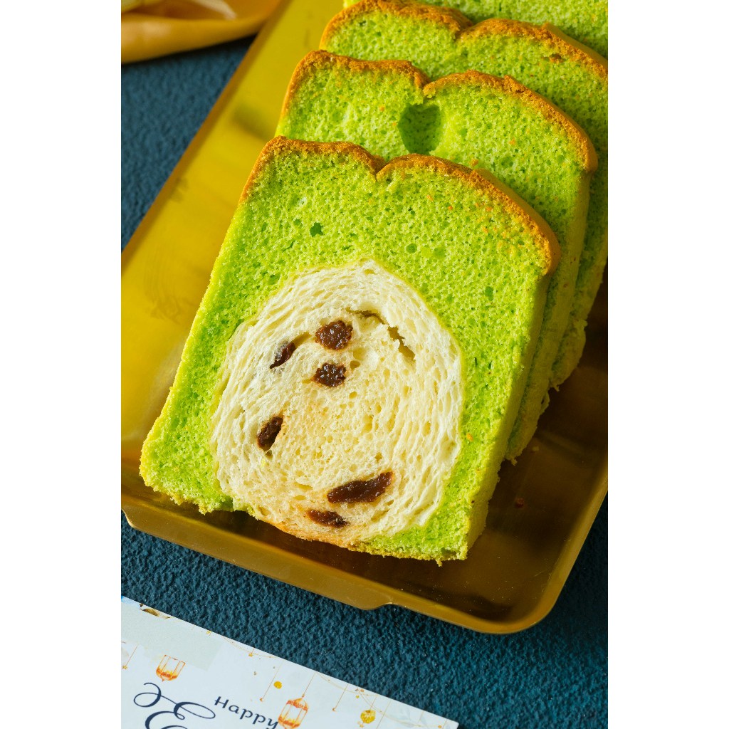 

Cake Bread Pandan Raisin / Roti Bolu Pandan Kismis