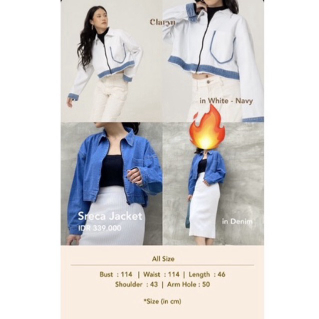 Sreca Jacket - Claryn The Label - White Navy