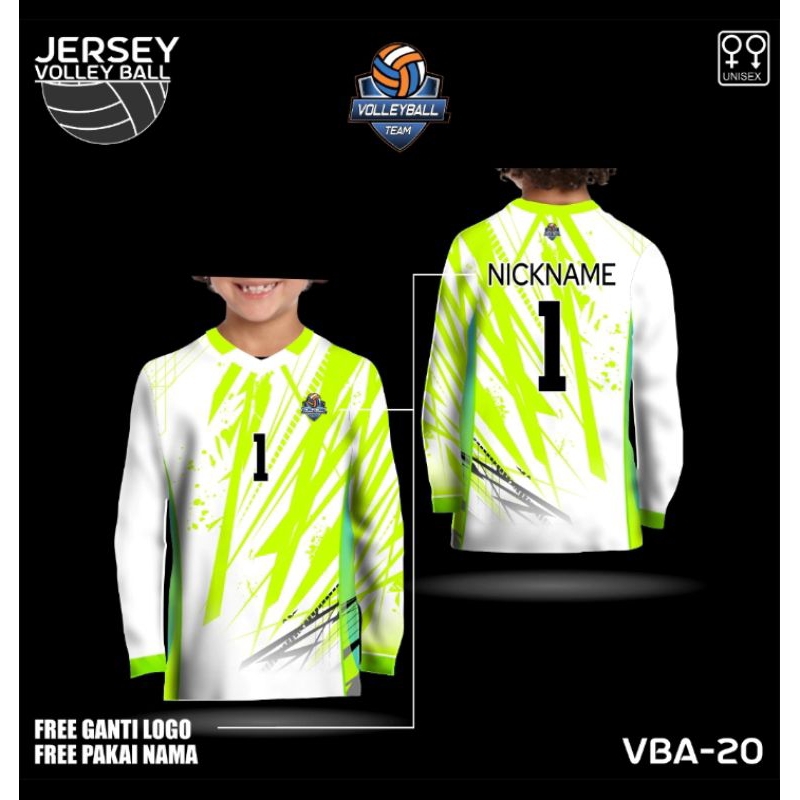 jersey volly anak kaos volly baju volly ball club lengan panjang