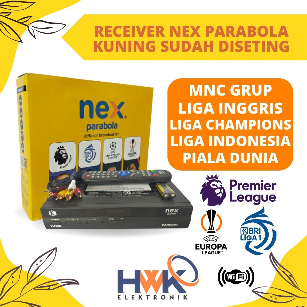 Receiver Nex Parabola Kuning Bisa Parabola Jaring atau Parabola Mini Bonus MNC Group 1tahun