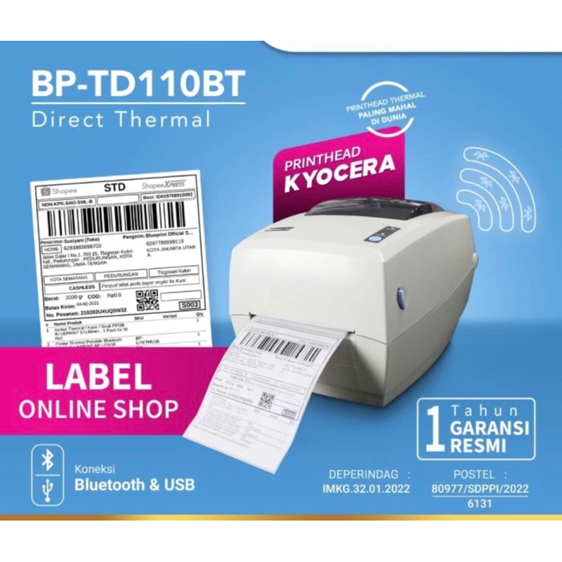 PRELOVED PRINTER BARCODE RESI THERMAL BLUEPRINT