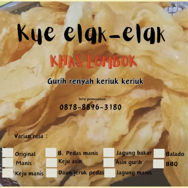 

kue elak-elak khas lombok